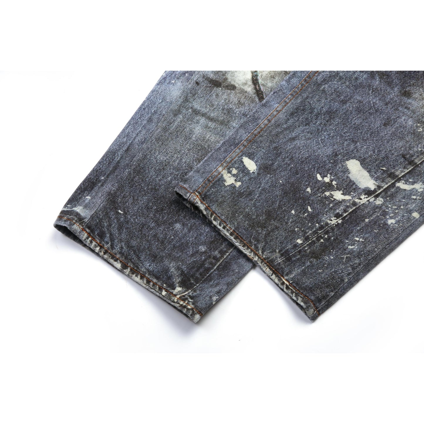 BSG denim baggy chain print